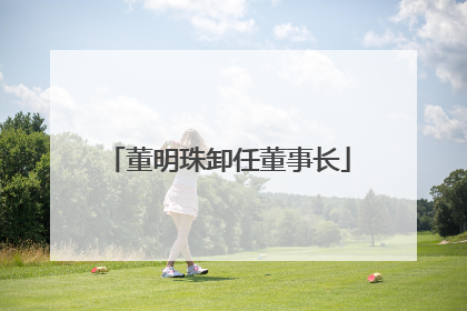 董明珠卸任董事长