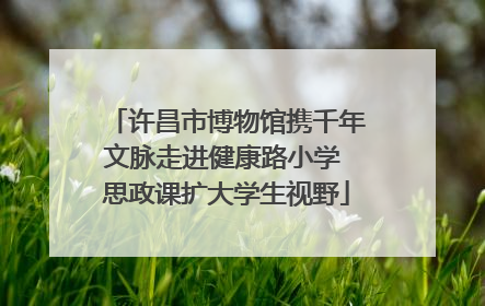 许昌市博物馆携千年文脉走进健康路小学 思政课扩大学生视野
