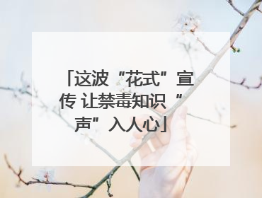 这波“花式”宣传 让禁毒知识“声”入人心