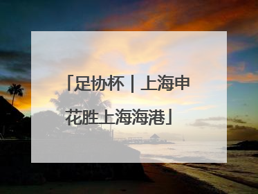 足协杯｜上海申花胜上海海港