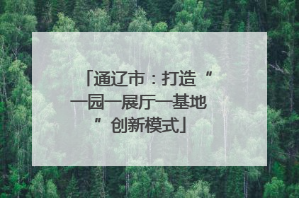 通辽市：打造“一园一展厅一基地”创新模式