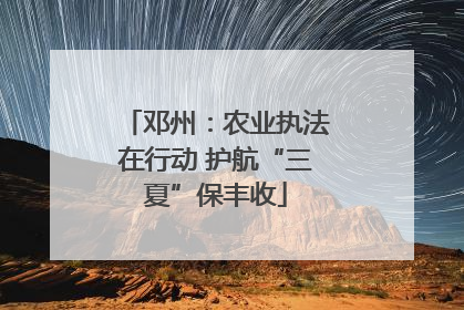 邓州：农业执法在行动 护航“三夏”保丰收