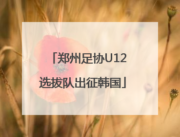 郑州足协U12选拔队出征韩国
