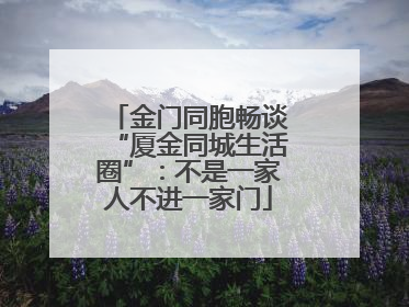 金门同胞畅谈“厦金同城生活圈”：不是一家人不进一家门