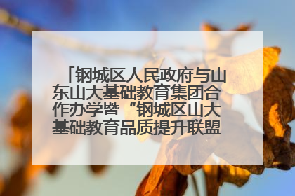 钢城区人民政府与山东山大基础教育集团合作办学暨“钢城区山大基础教育品质提升联盟”签约揭牌活动举行