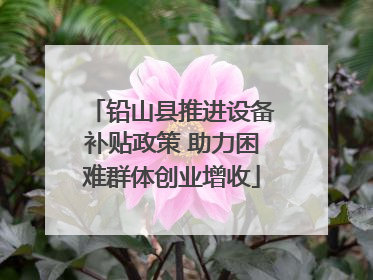 铅山县推进设备补贴政策 助力困难群体创业增收
