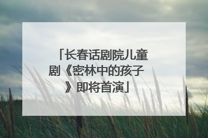 长春话剧院儿童剧《密林中的孩子》即将首演