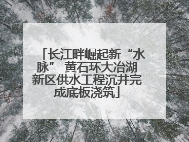长江畔崛起新“水脉” 黄石环大冶湖新区供水工程沉井完成底板浇筑