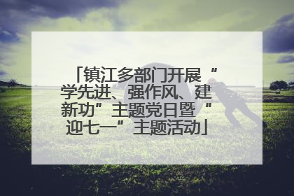 镇江多部门开展“学先进、强作风、建新功”主题党日暨“迎七一”主题活动