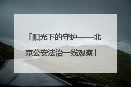 阳光下的守护——北京公安法治一线观察