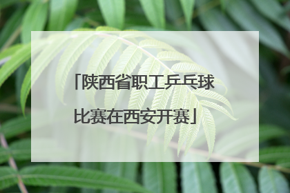 陕西省职工乒乓球比赛在西安开赛