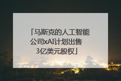 马斯克的人工智能公司xAI计划出售3亿美元股权