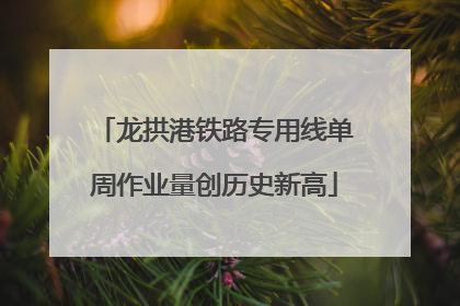 龙拱港铁路专用线单周作业量创历史新高