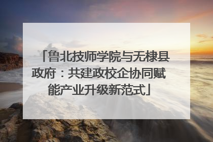 鲁北技师学院与无棣县政府：共建政校企协同赋能产业升级新范式