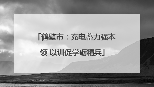 鹤壁市：充电蓄力强本领 以训促学砺精兵