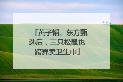 黄子韬、东方甄选后，三只松鼠也跨界卖卫生巾