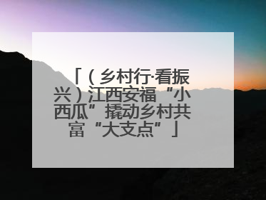 （乡村行·看振兴）江西安福“小西瓜”撬动乡村共富“大支点”