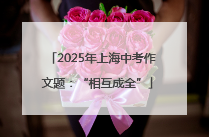 2025年上海中考作文题：“相互成全”