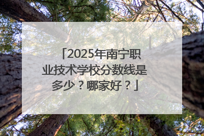 2025年南宁职业技术学校分数线是多少？哪家好？