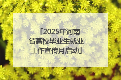 2025年河南省高校毕业生就业工作宣传月启动