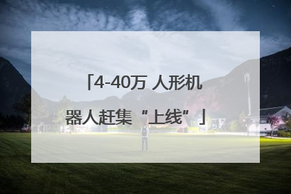 4-40万 人形机器人赶集“上线”