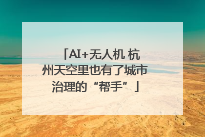 AI+无人机 杭州天空里也有了城市治理的“帮手”