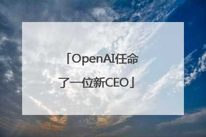 OpenAI任命了一位新CEO