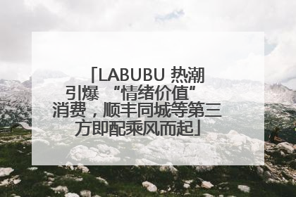 LABUBU 热潮引爆 “情绪价值” 消费，顺丰同城等第三方即配乘风而起